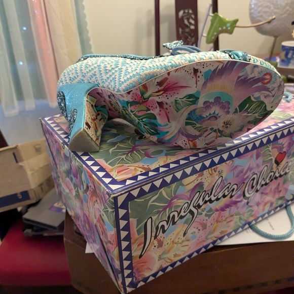 Irregular Choice Turquoise and White Heels Flexi Lexi Size 42 - Picture 2 of 3